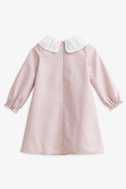 【予約商品】Luxuryコレクション：Sylvie ジャガードリボンカラー長袖ワンピース
