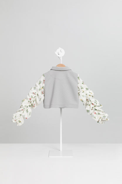 【予約商品】Luxuryコレクション：両袖ドローストリングショートジャケット