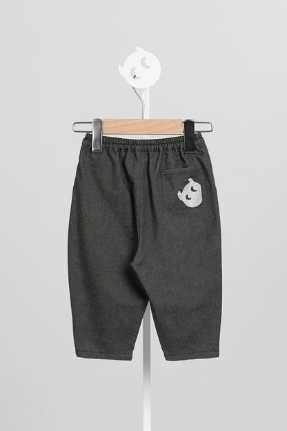 【予約商品】Mainコレクション：Peekaboo刺繍カーブパンツ