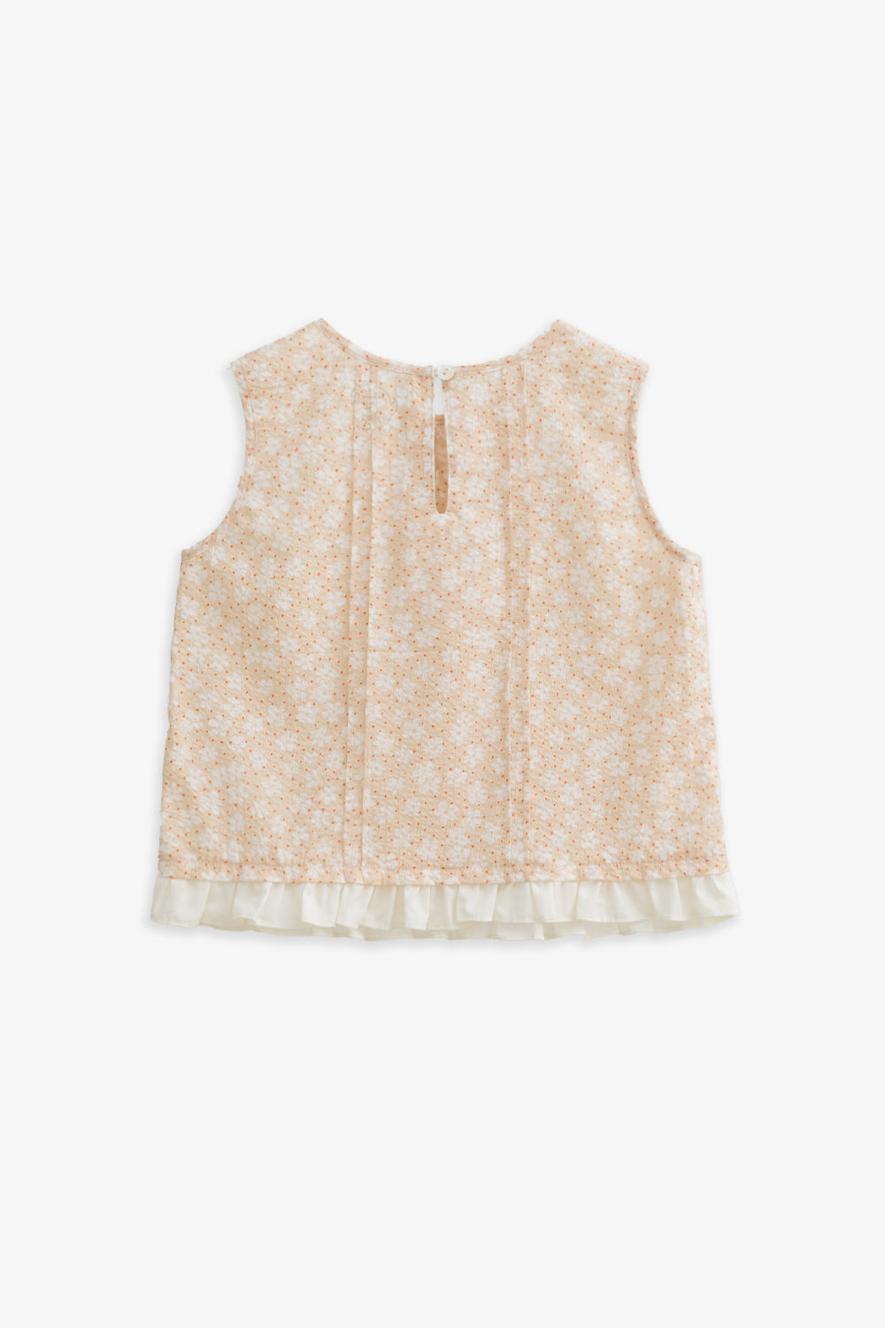 【予約商品】Luxury コレクション：Bloom ピンタックフロントノースリーブトップス