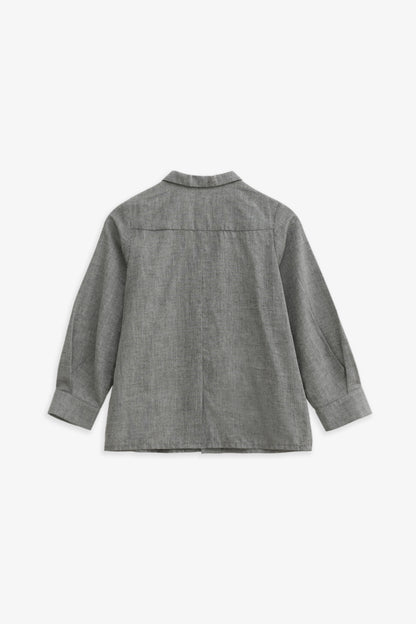 【予約商品】Luxury コレクション：Edmund 流線デザイン長袖シャツ