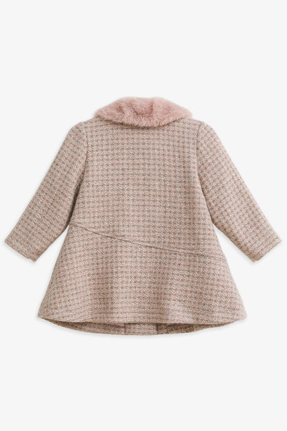 【予約商品】Luxuryコレクション：Frankie ファーカラー付き ウール 長袖コート