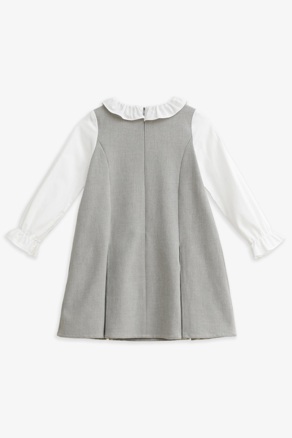 【予約商品】Luxuryコレクション：Freya ハウンドトゥース フリルカラー ポケット付き長袖ワンピース