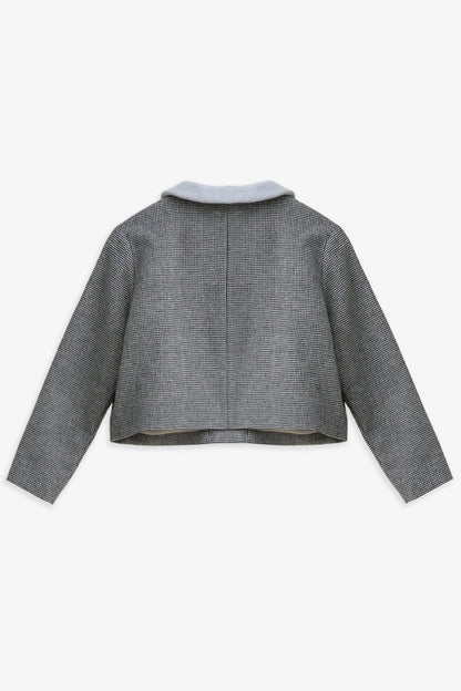 【予約商品】Luxuryコレクション：Winter Tale ハウンドトゥース リボンポケット長袖ジャケット