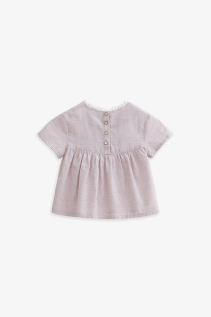 【予約商品】Main コレクション：Papillon レーススタンドカラートップス