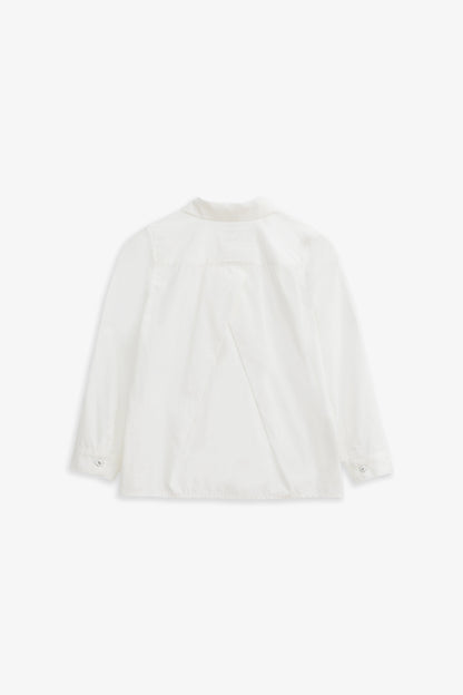 【予約商品】Main コレクション：Heirloom Pintuck ピンタックホワイト長袖シャツ