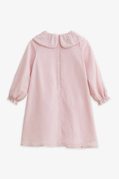 【予約商品】Luxuryコレクション：Moonlit Garden ラメグリッター リボンカラー長袖ワンピース