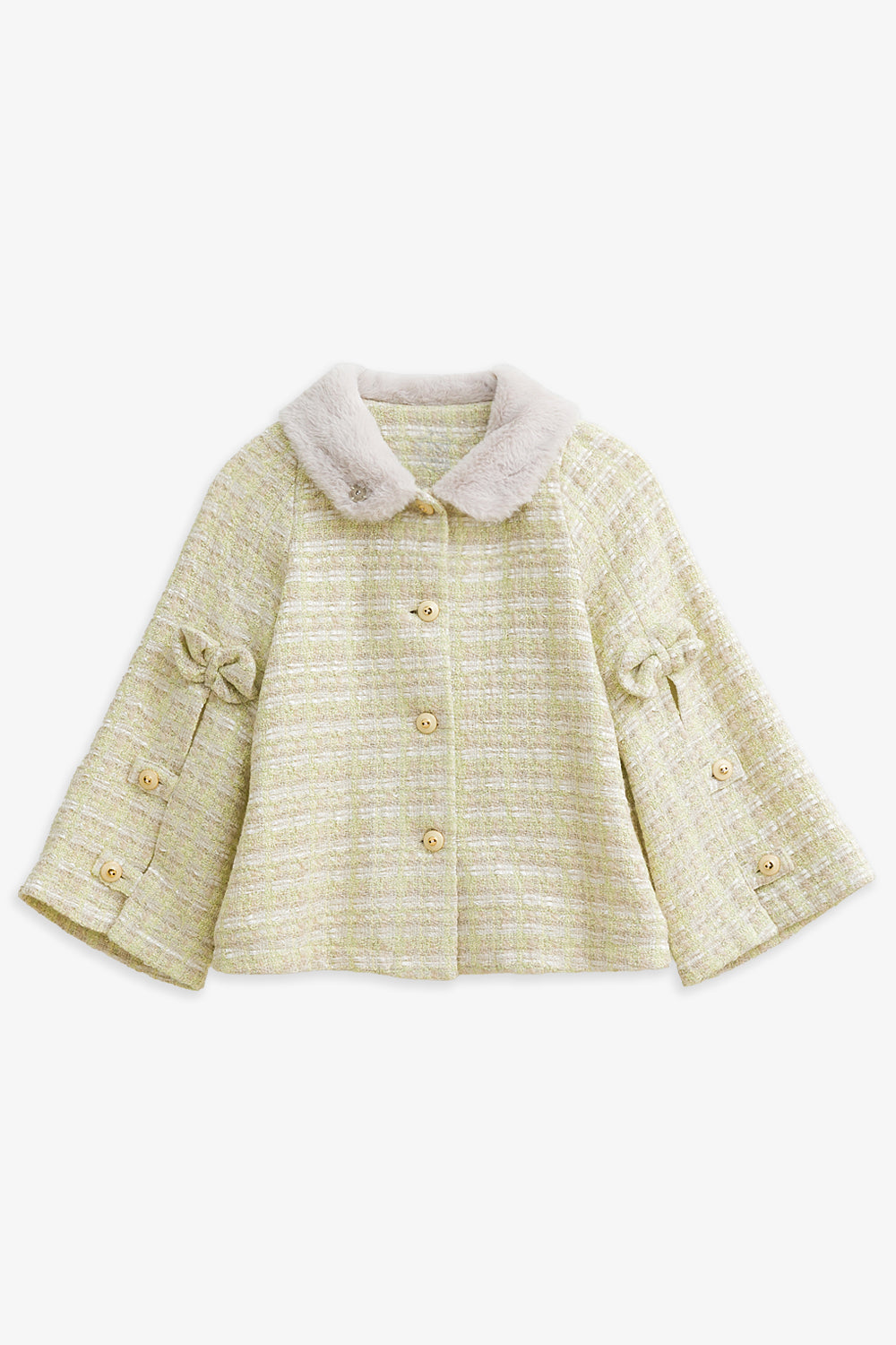 【予約商品】Luxuryコレクション：Autumn Letter ラメツイード ポンチョ風長袖ジャケット
