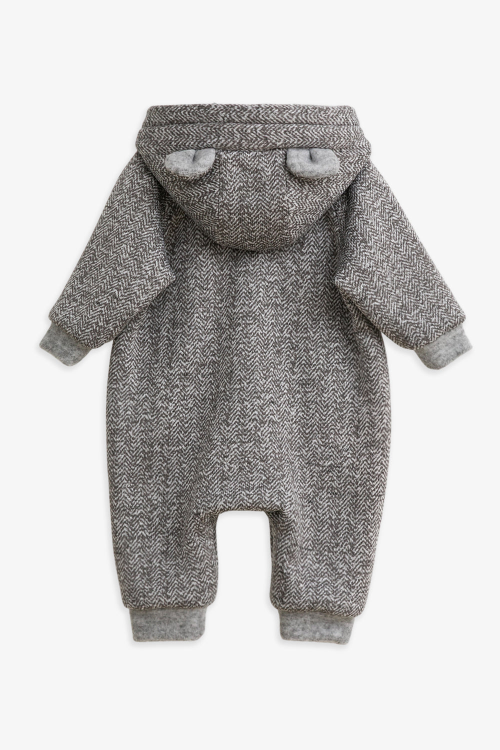 【予約商品】Luxuryコレクション：Bear Hug クマの耳 フーデッド ダブルジップ長袖カバーオール