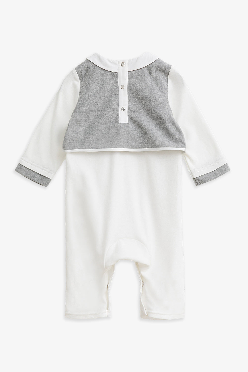 【予約商品】Mainコレクション：Arthur テーラードベスト ボウタイ付き長袖カバーオール