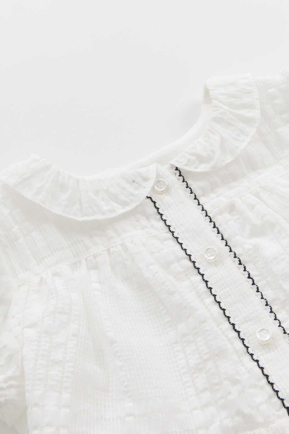 【予約商品】Luxury コレクション：Cotton Breeze コットンリネン混フリルワンピース