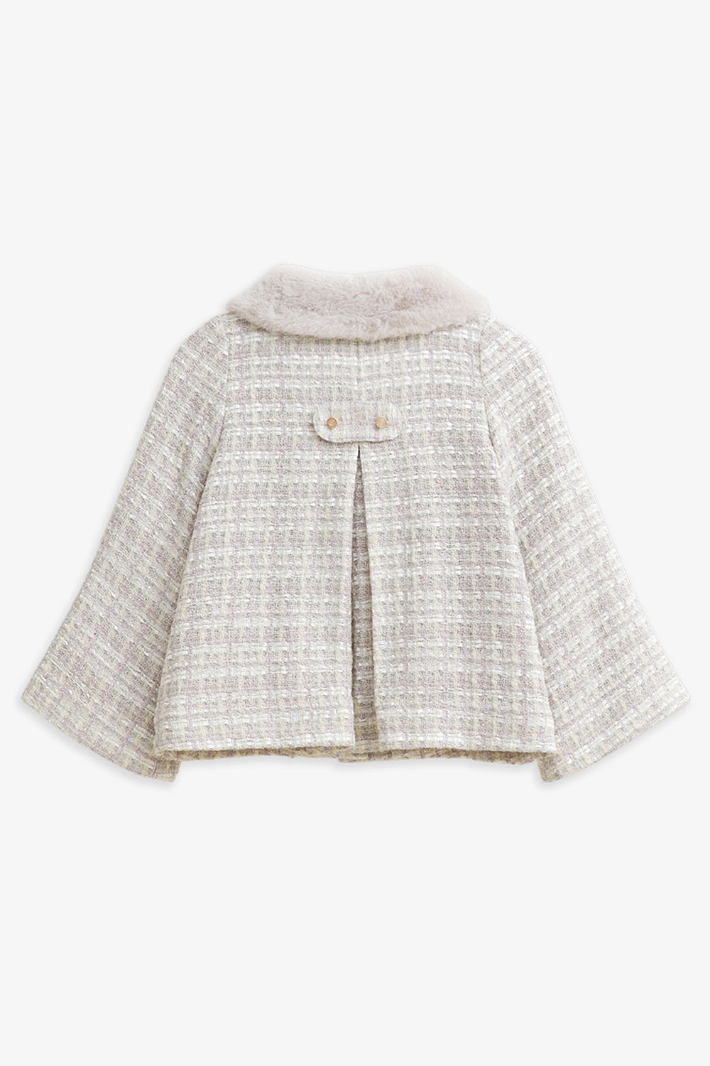 【予約商品】Luxuryコレクション：Autumn Letter ラメツイード ポンチョ風長袖ジャケット