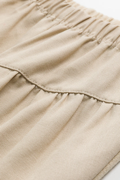 【予約商品】Mainコレクション：Petite Lys切替えロングパンツ