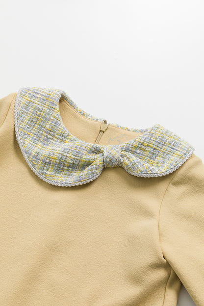 【予約商品】コレクション：Rustle Bowリボン襟ワンピース