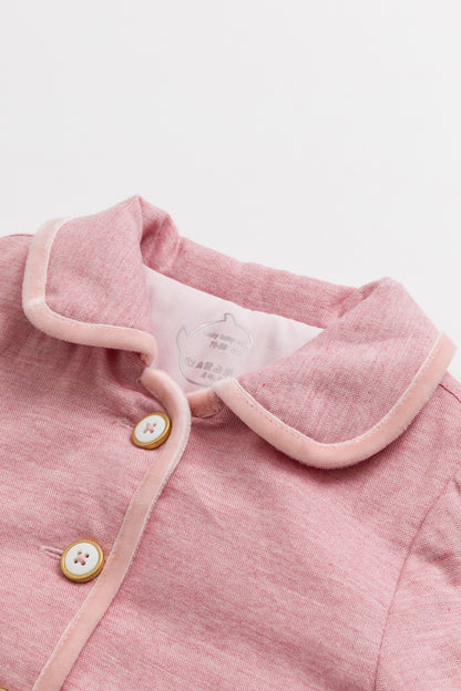 【予約商品】Mainコレクション：Rosie ラウンドカラー リボン 中綿ジャケット