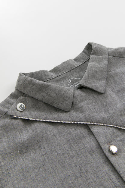 【予約商品】Luxury コレクション：Edmund 流線デザイン長袖シャツ