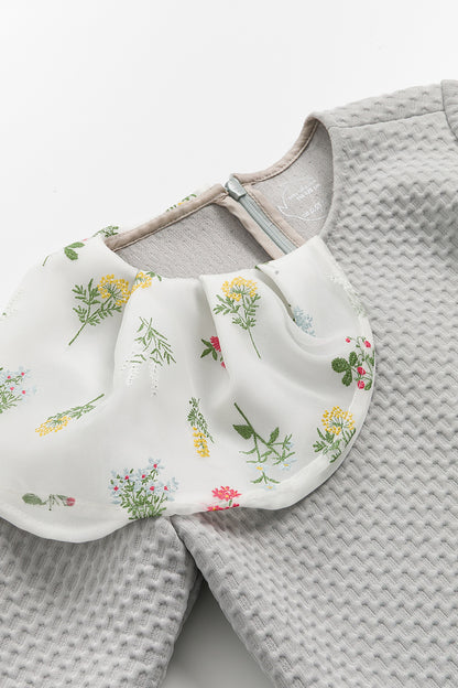 【予約商品】Mainコレクション：舞う花ロングスリーブワンピース