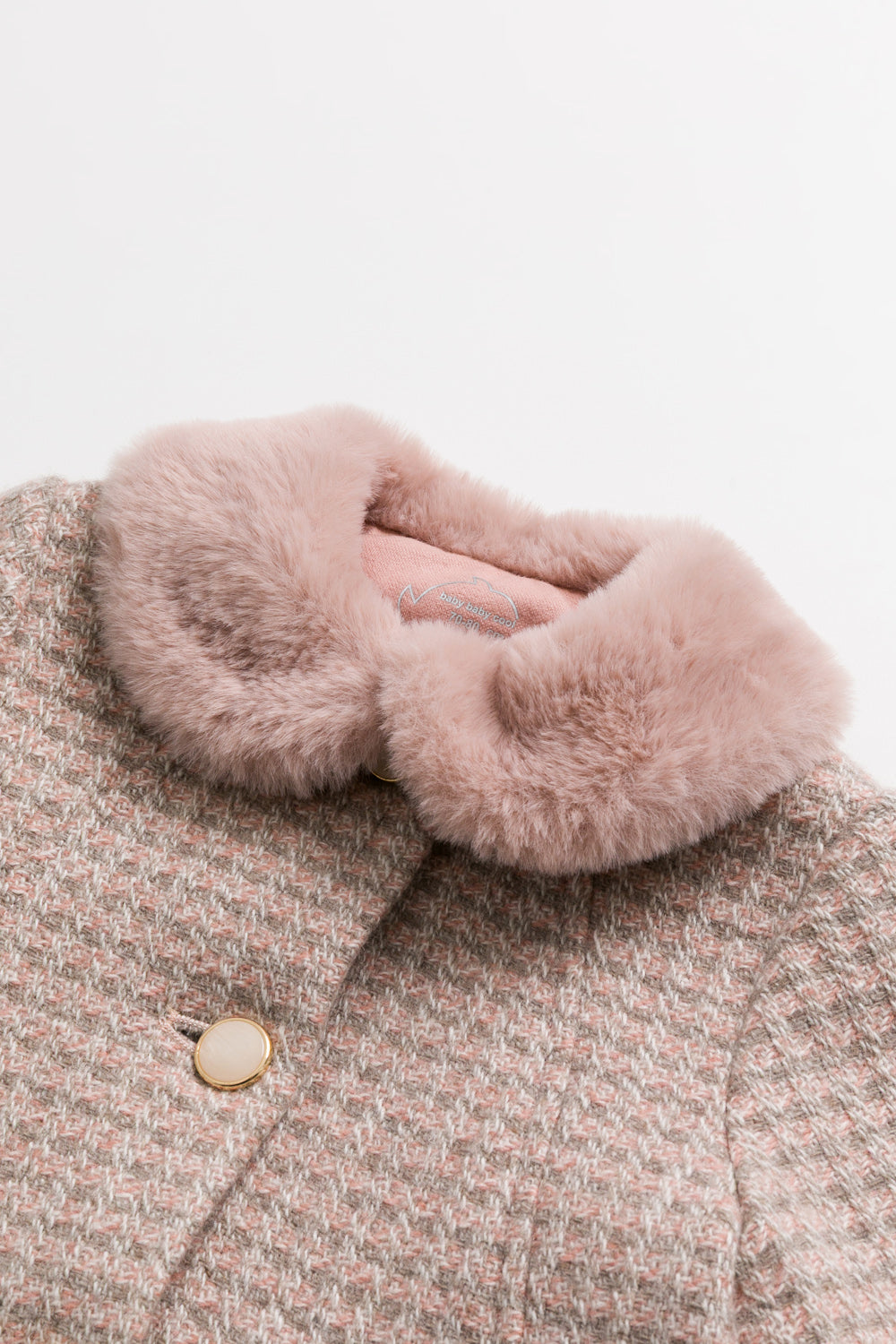 【予約商品】Luxuryコレクション：Frankie ファーカラー付き ウール 長袖コート