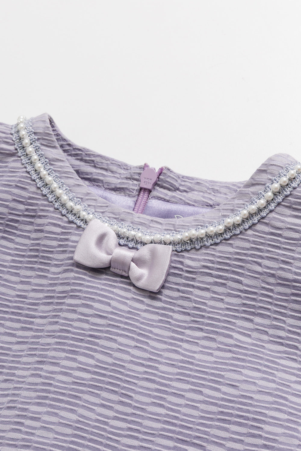 【予約商品】Luxuryコレクション：Elara パールテープ フレア長袖ワンピース