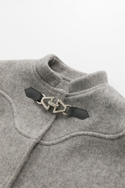 【予約商品】Luxuryコレクション：Jolieリボン襟ウールケープコート