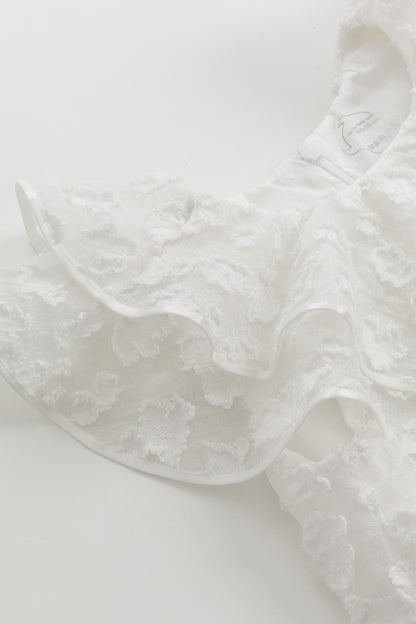 【予約商品】Luxury コレクション ：Aurore フリルサーキュラーワンピース