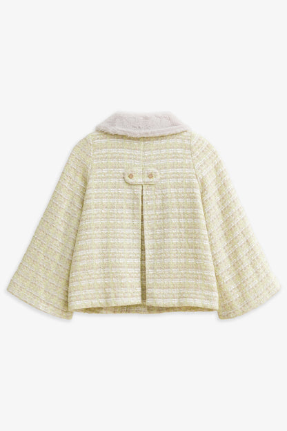 【予約商品】Luxuryコレクション：Autumn Letter ラメツイード ポンチョ風長袖ジャケット
