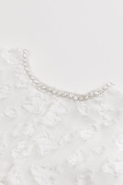 【予約商品】Luxuryコレクション：Daisy Cloud 雲柄ジャカード ふんわり長袖ワンピース