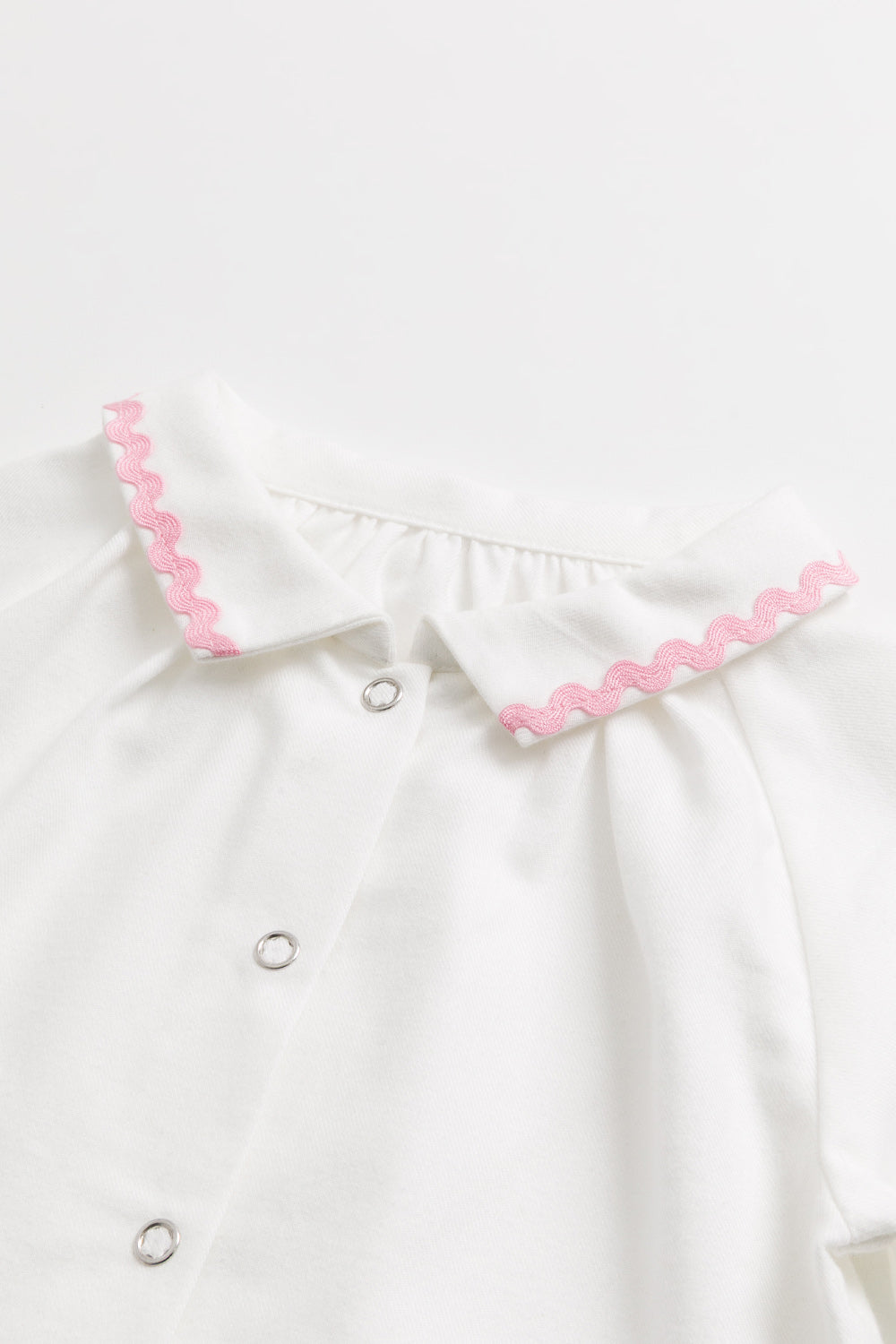 【予約商品】Mainコレクション：Amelie ウェーブテープ ギャザーオーガニックコットン長袖シャツ