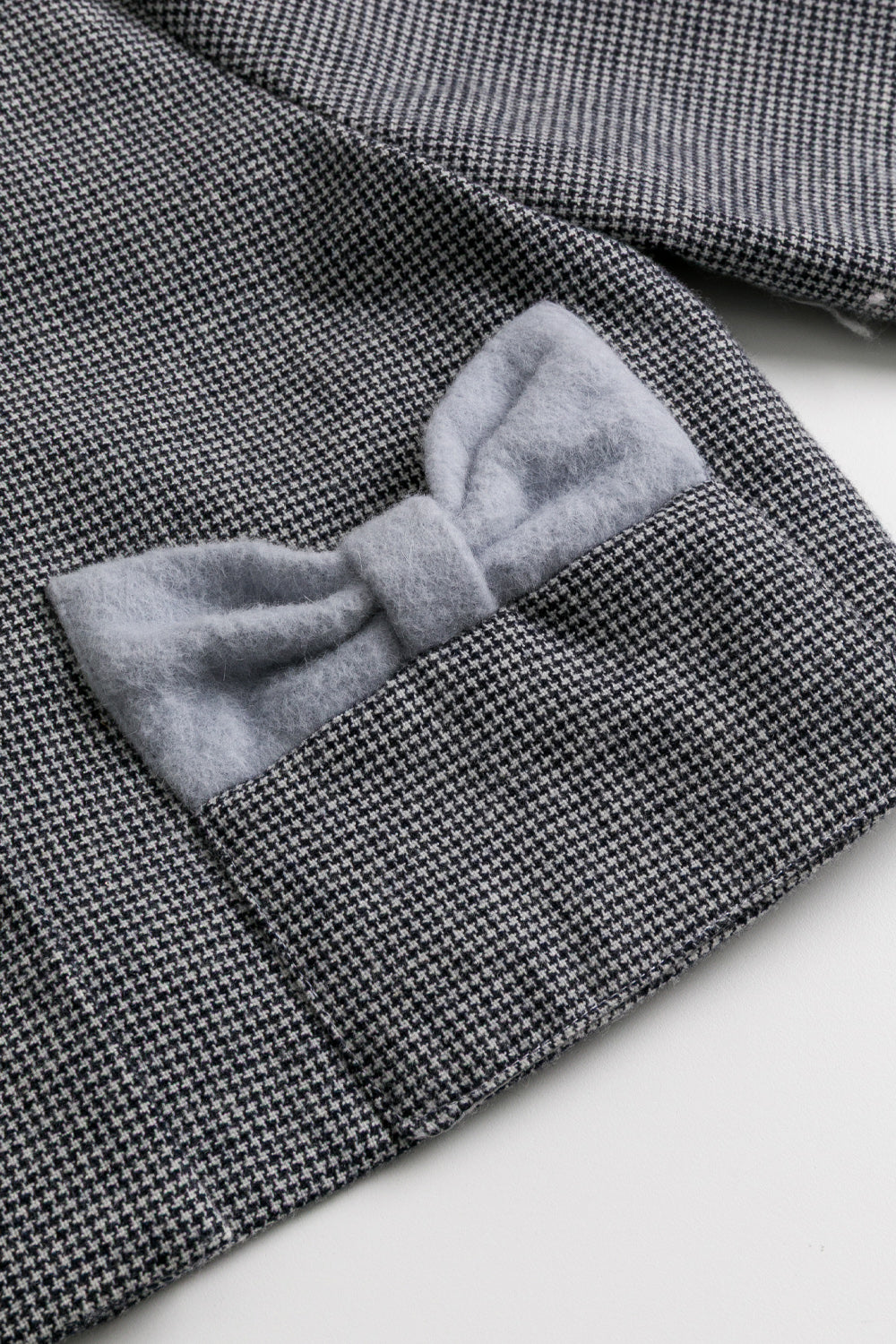 【予約商品】Luxuryコレクション：Winter Tale ハウンドトゥース リボンポケット長袖ジャケット
