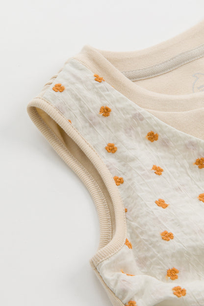 【予約商品】Luxury コレクション：Mini Fleur ツイストノースリーブトップス