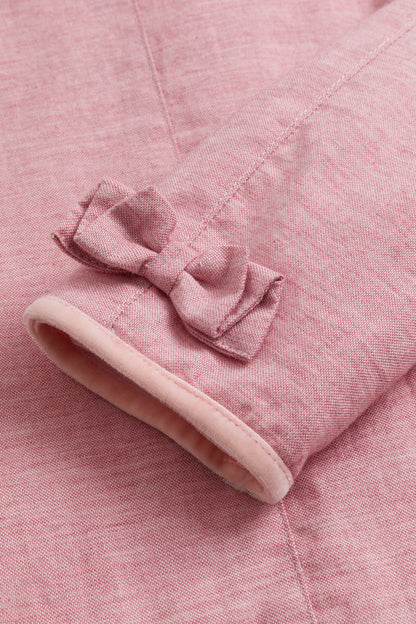 【予約商品】Mainコレクション：Rosie ラウンドカラー リボン 中綿ジャケット