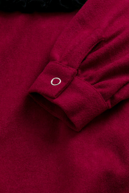 【予約商品】Luxuryコレクション：Winter Tale ベロア フリルカラー 長袖カバーオール
