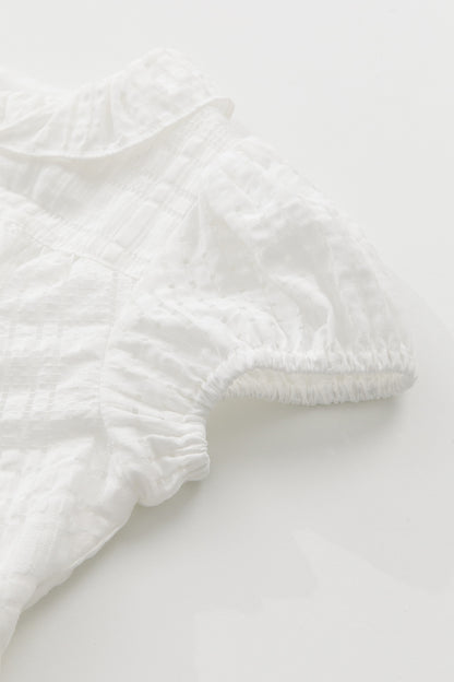 【予約商品】Luxury コレクション：Cotton Breeze コットンリネン混フリルワンピース