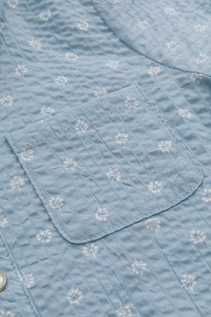 【予約商品】Luxury コレクション：Soft Motif  総柄プリントテーラードカラーシャツ