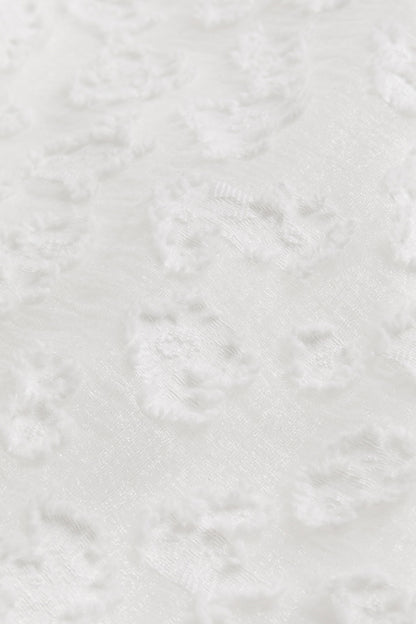 【予約商品】Luxuryコレクション：Daisy Cloud クラウドジャガード ラッフル長袖ワンピース