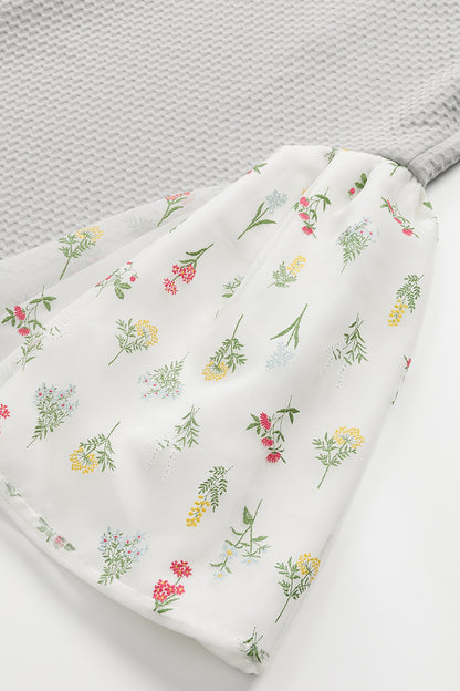 【予約商品】Mainコレクション：舞う花ロングスリーブワンピース