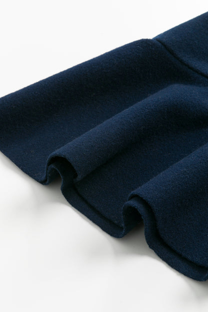 【予約商品】Luxuryコレクション：アシンメトリーウールロング丈トップス