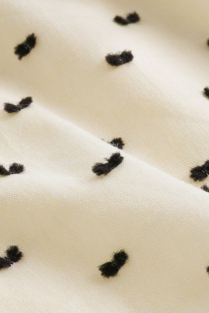 【予約商品】Mainコレクション：Dottyリボンカラーブラウス