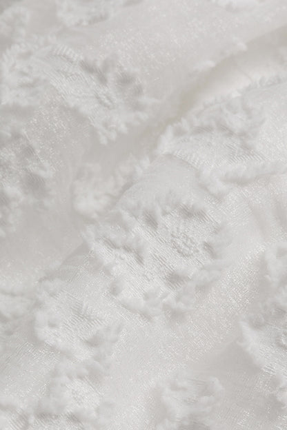 【予約商品】Luxuryコレクション：Daisy Cloud 雲柄ジャカード ふんわり長袖ワンピース