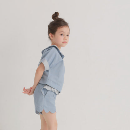 フリルフレアショートパンツ
