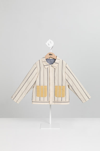 【予約商品】Mainコレクション：Eko Stripeリバーシブルジャケット