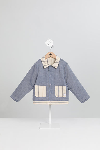 【予約商品】Mainコレクション：Eko Stripeリバーシブルジャケット